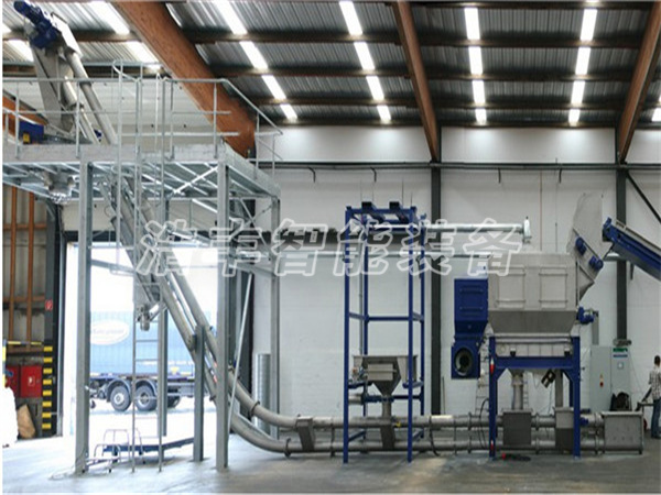 管鏈輸送機+小袋拆包機+料倉輸送系統(tǒng)